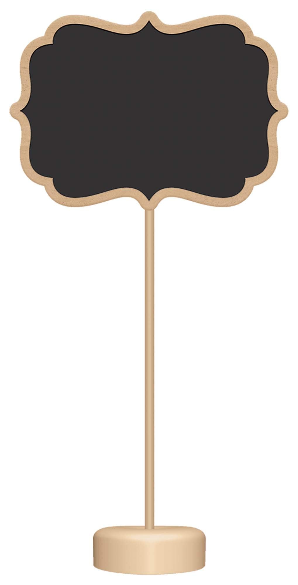 Elegant Standing Wood Chalkboard Sign, 4-pk