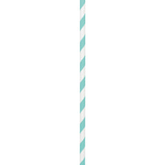 Vibrant Aqua Striped Paper Straws, 50-pk