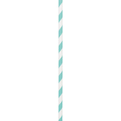 Vibrant Aqua Striped Paper Straws, 50-pk