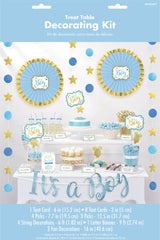 "It's a Boy" Buffet Decorating Kit, Blue/Gold, 16-inch, 23-pk
