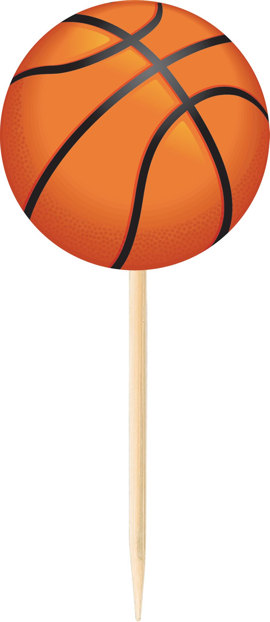 Basketball Slam Dunk Buffet Decorating Kit, Orange/Black, 6-foot, 15-pk