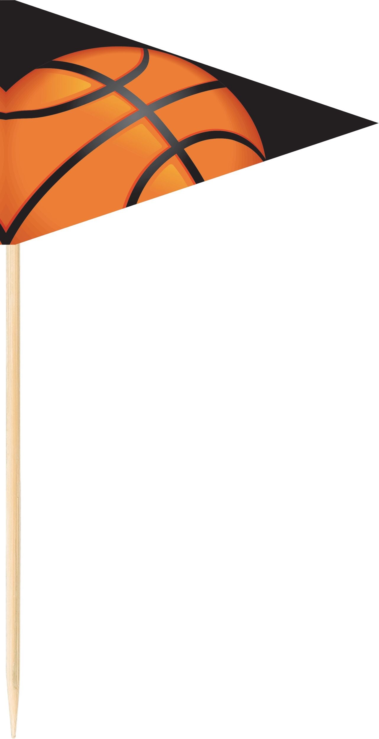 Basketball Slam Dunk Buffet Decorating Kit, Orange/Black, 6-foot, 15-pk