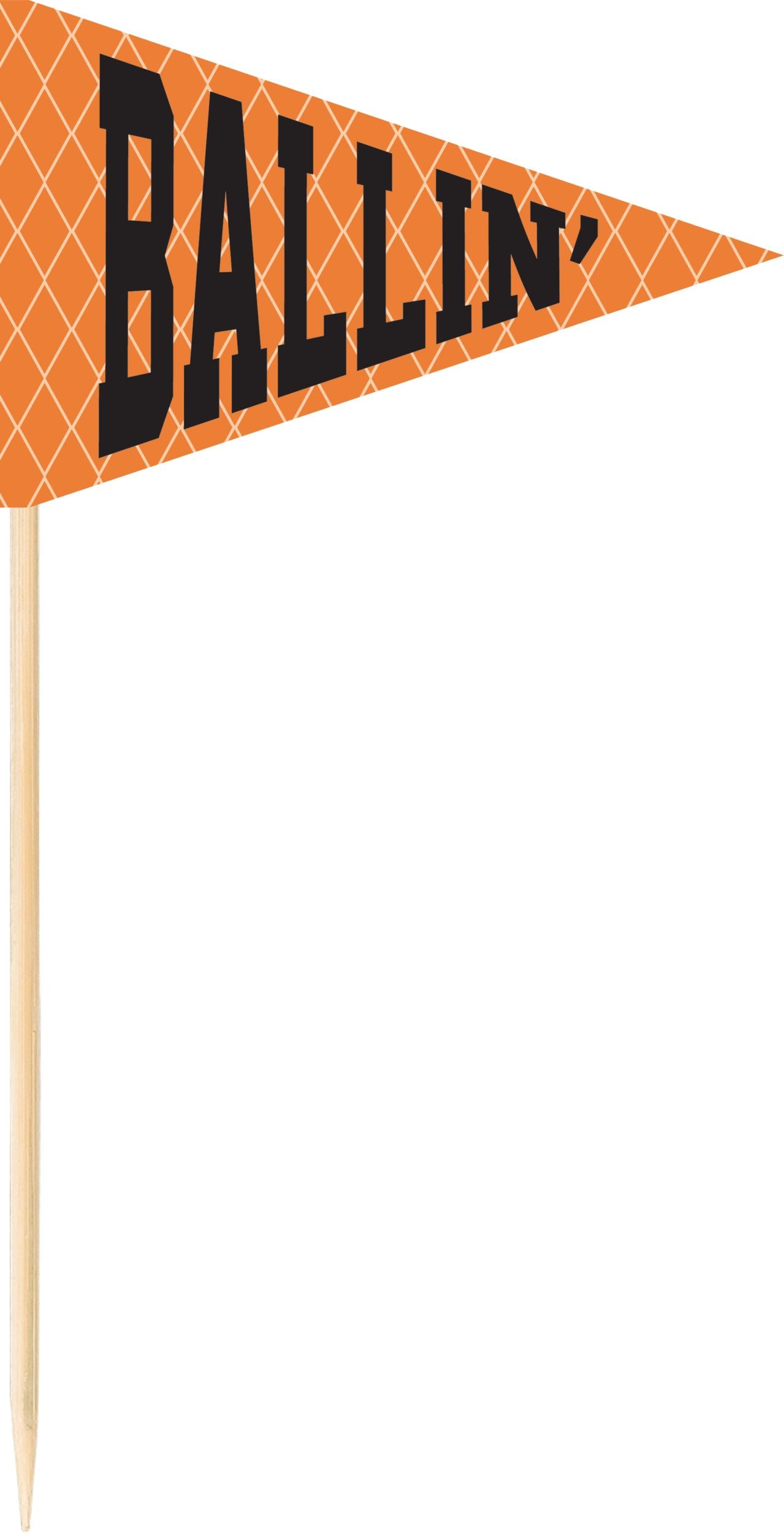 Basketball Slam Dunk Buffet Decorating Kit, Orange/Black, 6-foot, 15-pk