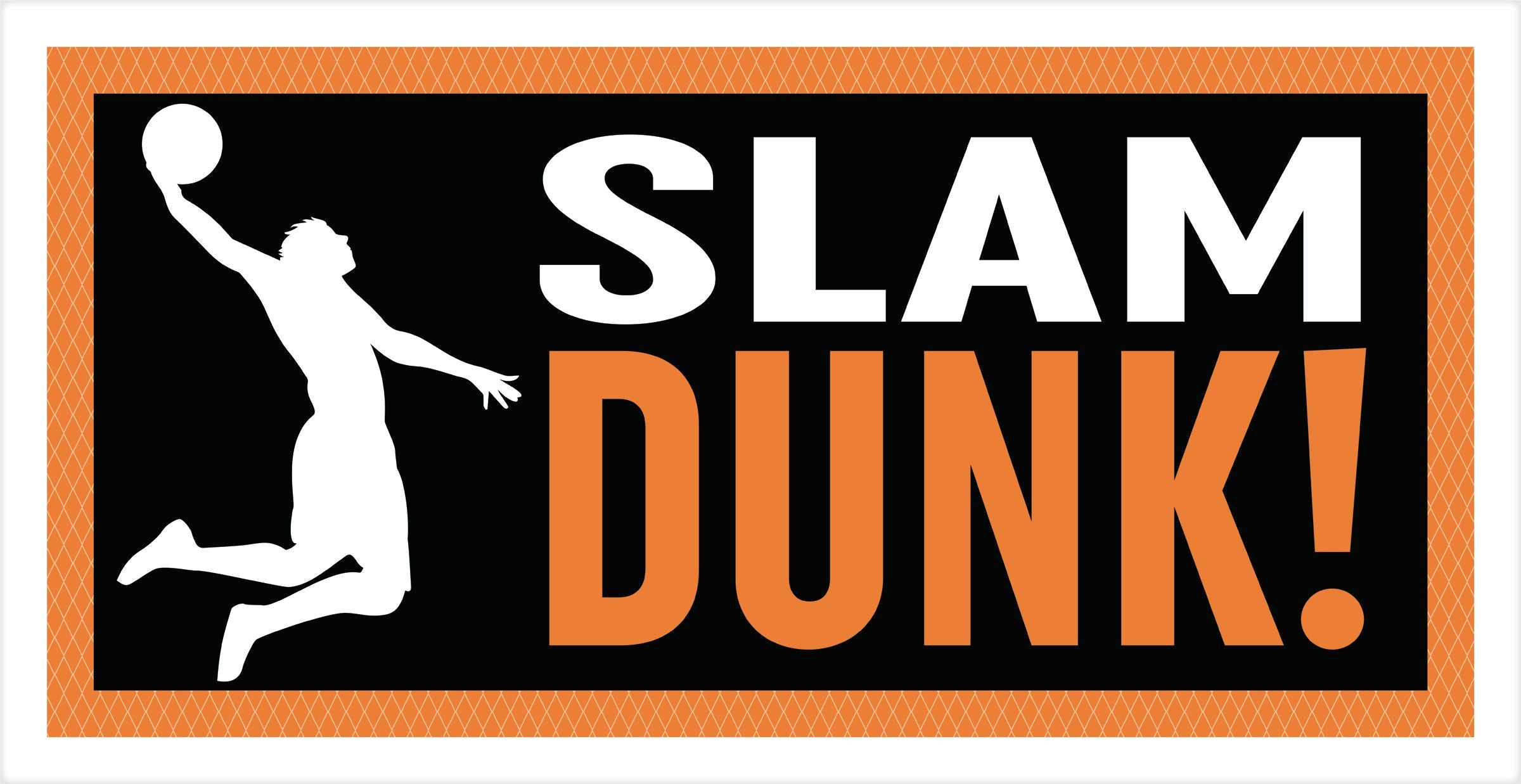 Basketball Slam Dunk Buffet Decorating Kit, Orange/Black, 6-foot, 15-pk