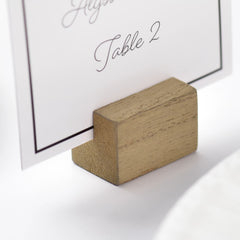 Elegant Wooden Table Card Holder for Weddings