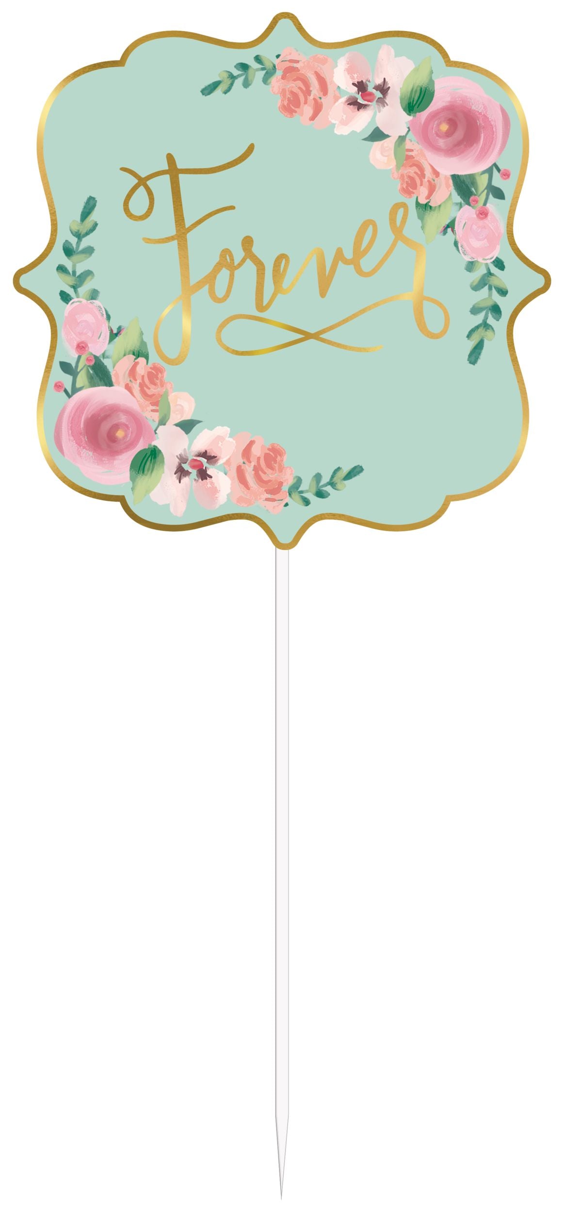 Mint to Be Bride to Be Buffet Table Decorating Kit, Mint/Gold, 9-inch, 23-pk