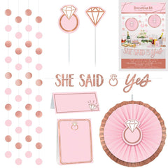 Blush Rose Gold Buffet Table Decorating Kit, 9-inch, 23-pk