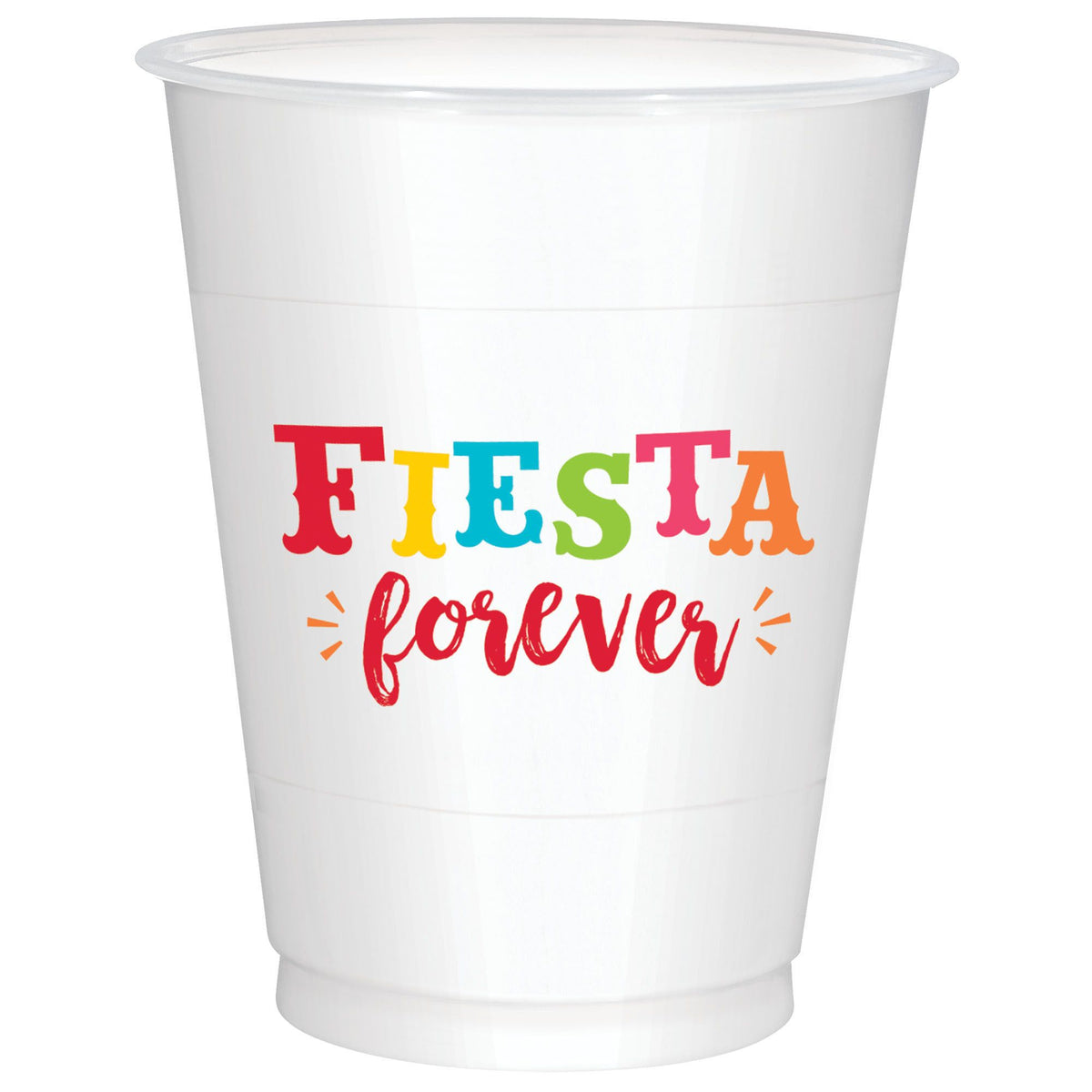 Fiesta Forever Plastic Cups, 16 oz, 25-pk