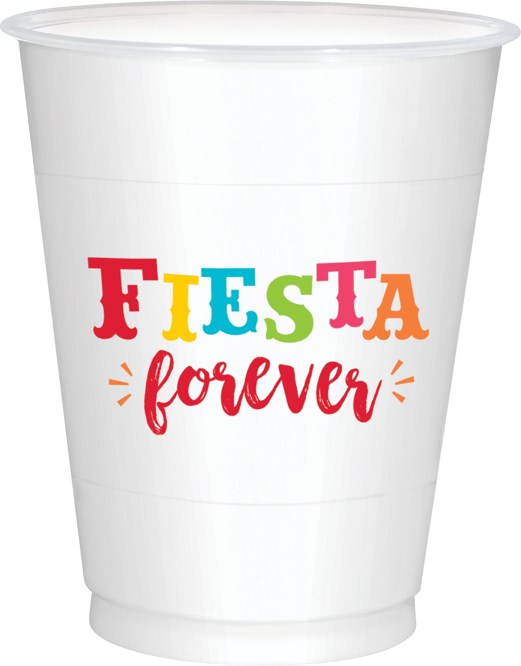 Fiesta Forever Plastic Cups, 16 oz, 25-pk