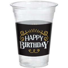 Happy Birthday 18oz Plastic Tumbler, 25-pk