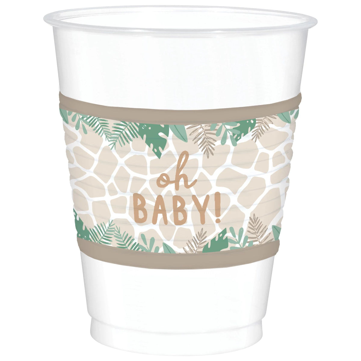 Jungle Safari Baby Shower Plastic Cups - 16oz, 25-pk
