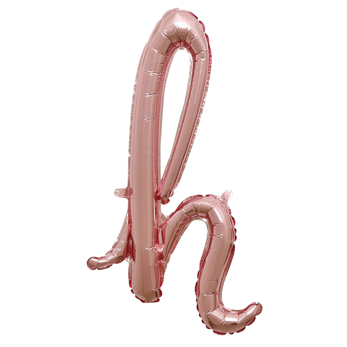 Rose Gold Script Letter Balloon "h" - 8in