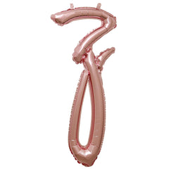 Rose Gold Foil Letter Z Script Balloon, 8-Inch