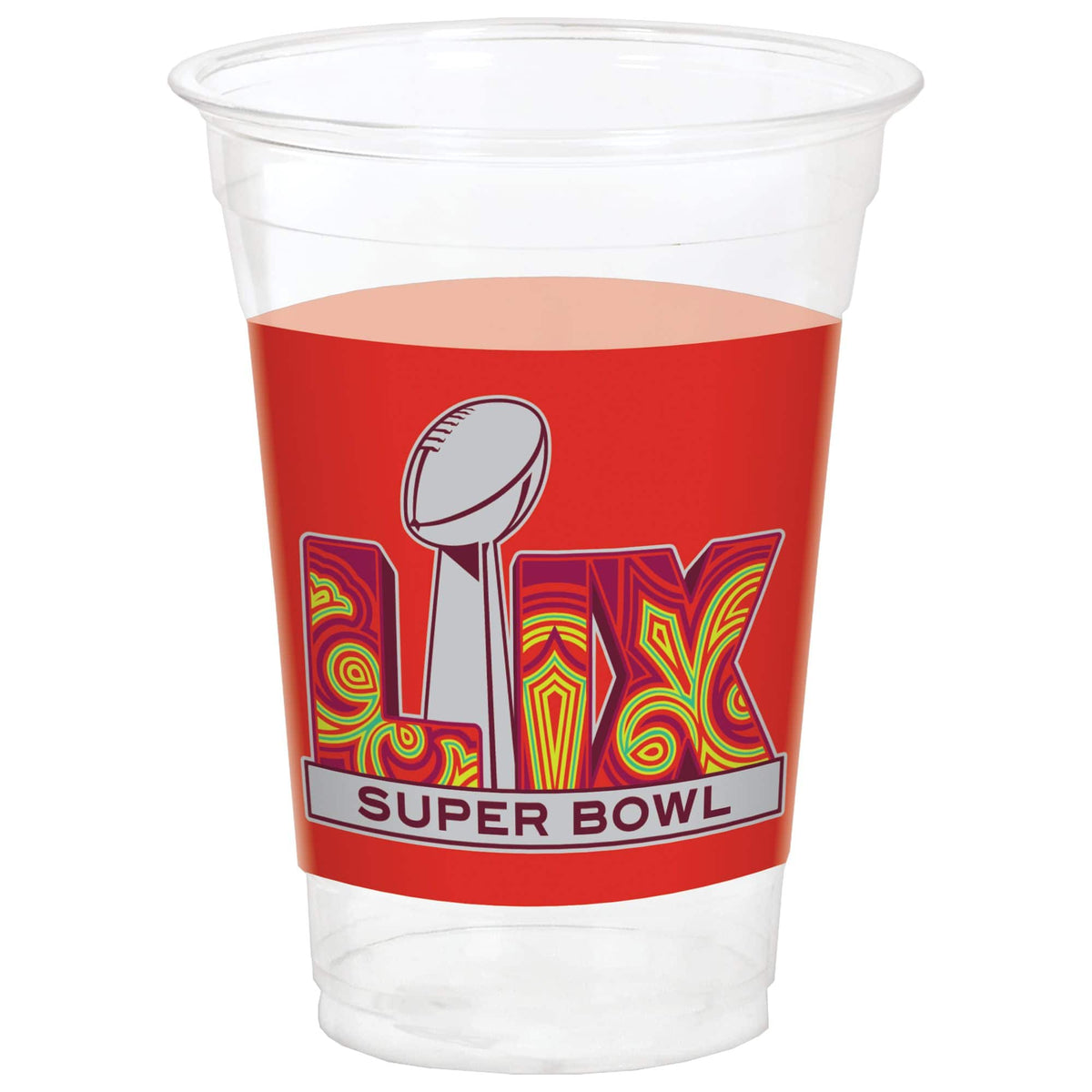 Super Bowl LIX Plastic Cups, 18-oz, 25-ct