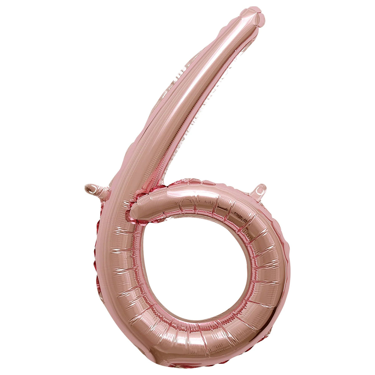 Rose Gold Script Number 6 Foil Balloon, 8-Inch