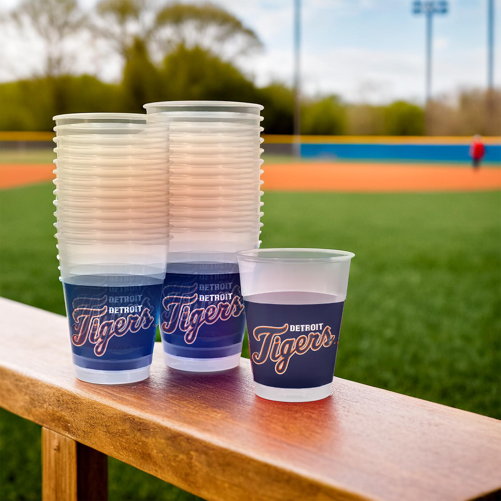 Detroit Tigers 16oz MLB Plastic Cup, 25-pk