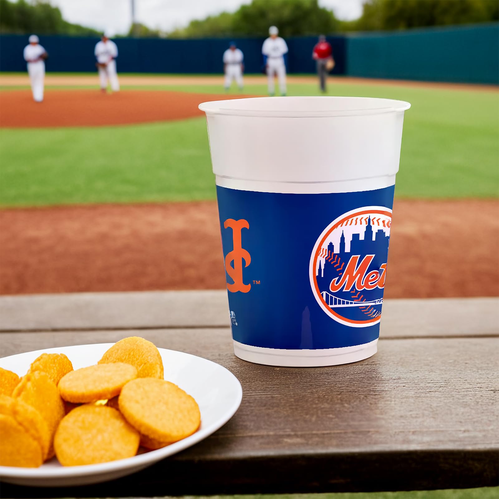 New York Mets 16oz Plastic Cups - MLB Official, 25-pk