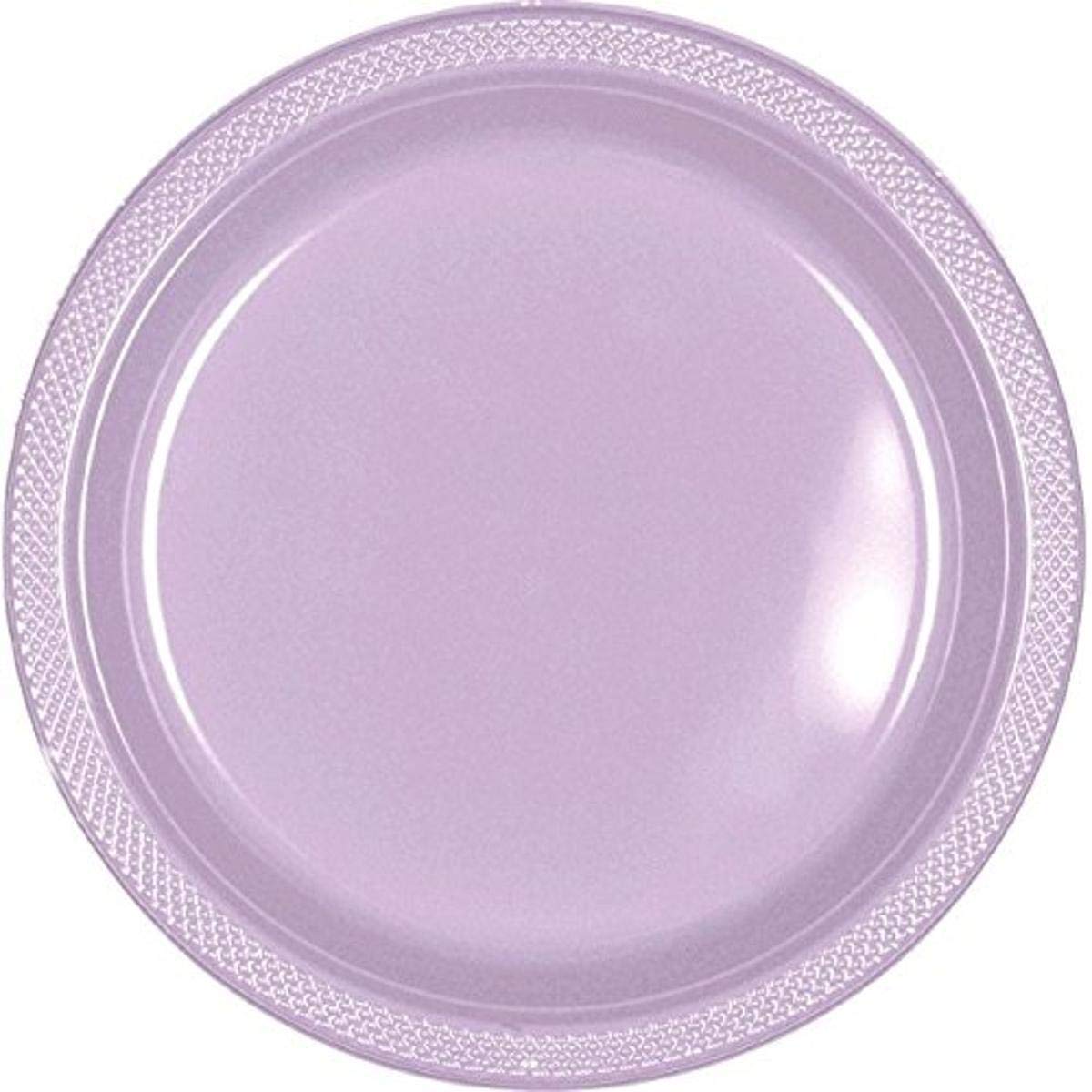 Lavender 9-inch Round Plastic Plates - 20 Count