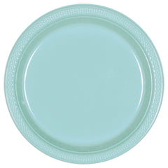 Robin's Egg Blue 9-inch Round Plastic Plates, 20-pk