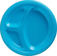10-inch Plastic Divided Dinner Plates, 20-pk