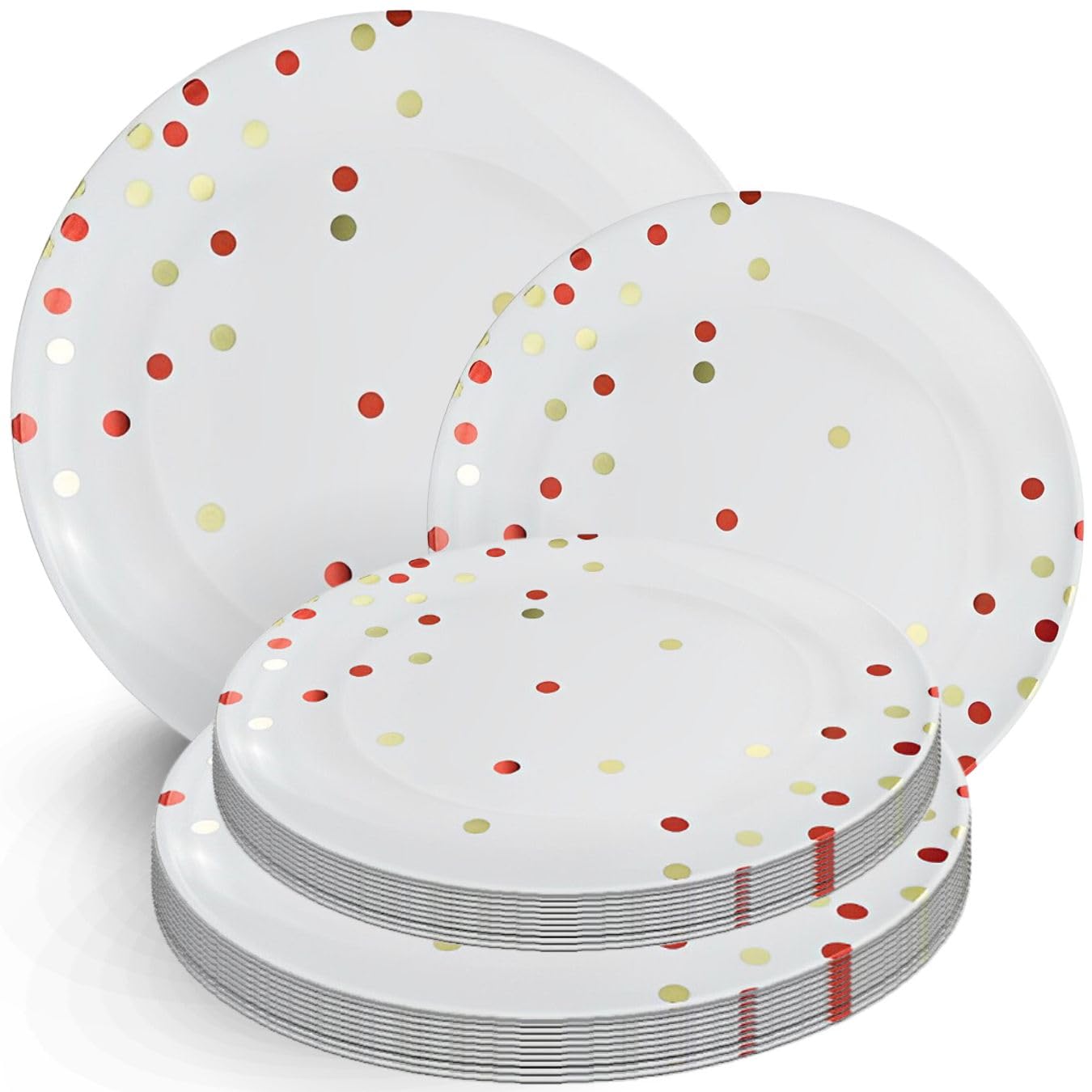 Red Apple Premium Plastic Plates Multipack, 7.5-in & 10.5-in, 20-pcs