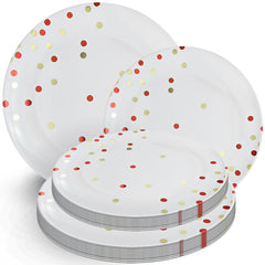 Red Apple Premium Plastic Plates Multipack, 7.5-in & 10.5-in, 20-pcs