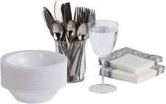 Clear Premium Plastic Dessert Plates, 7.5 inch, 32 Pack