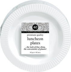 Clear Premium Plastic Dessert Plates, 7.5 inch, 32 Pack