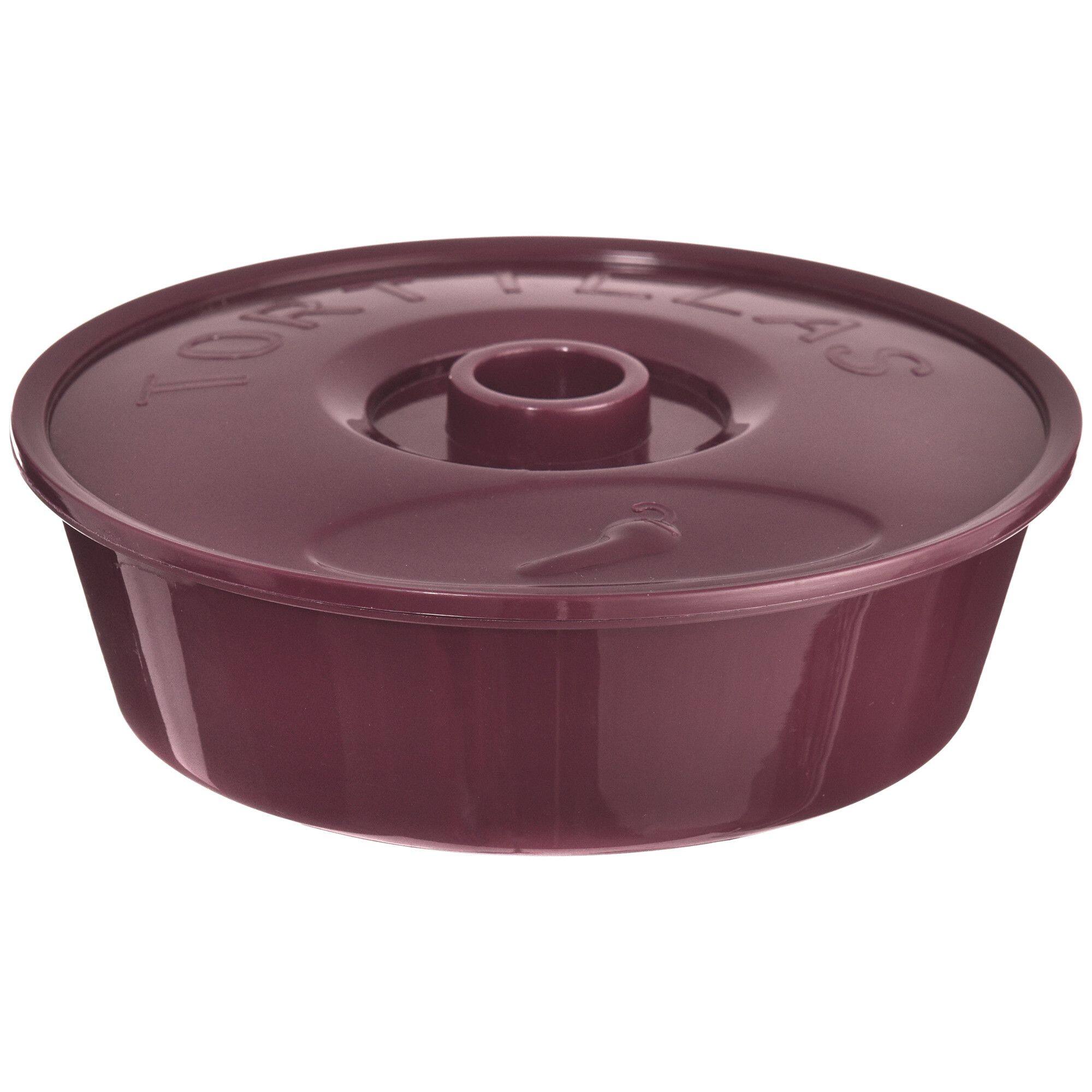 Plastic Reusable Tortilla Warmer, Brown, 8.4-inch