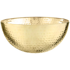 Gold Stainless Steel Hammered Bowl, 11-in