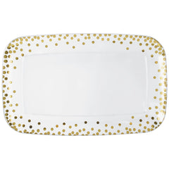 Elegance Gold Dot Plastic Tray - 11 x 18