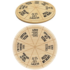 Round Bamboo Pizza Serving Platter, Beige