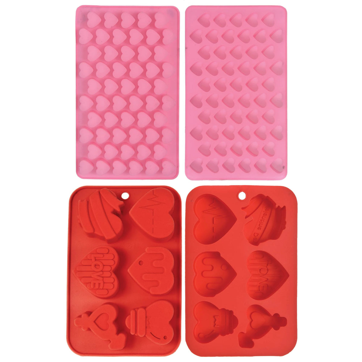 Valentine's Day Heart Silicone Molds for Valentine's/Anniversary Gift, 2-pk