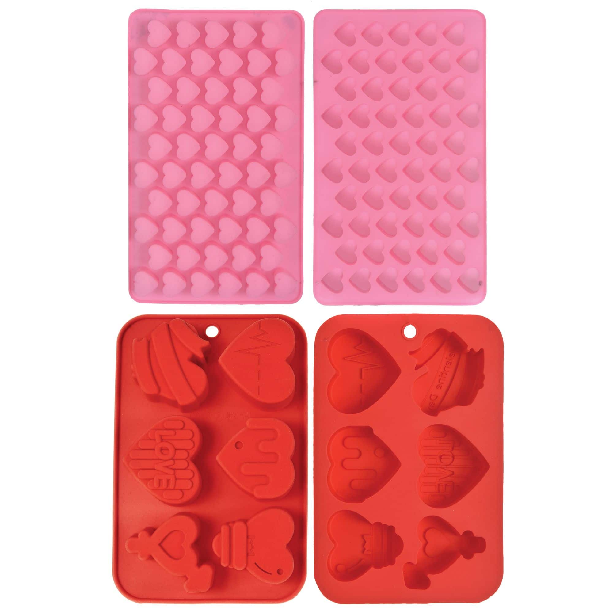Valentine's Day Heart Silicone Molds for Valentine's/Anniversary Gift, 2-pk