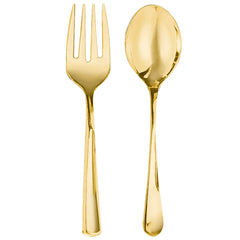 Elegant Gold Spoon and Fork Set