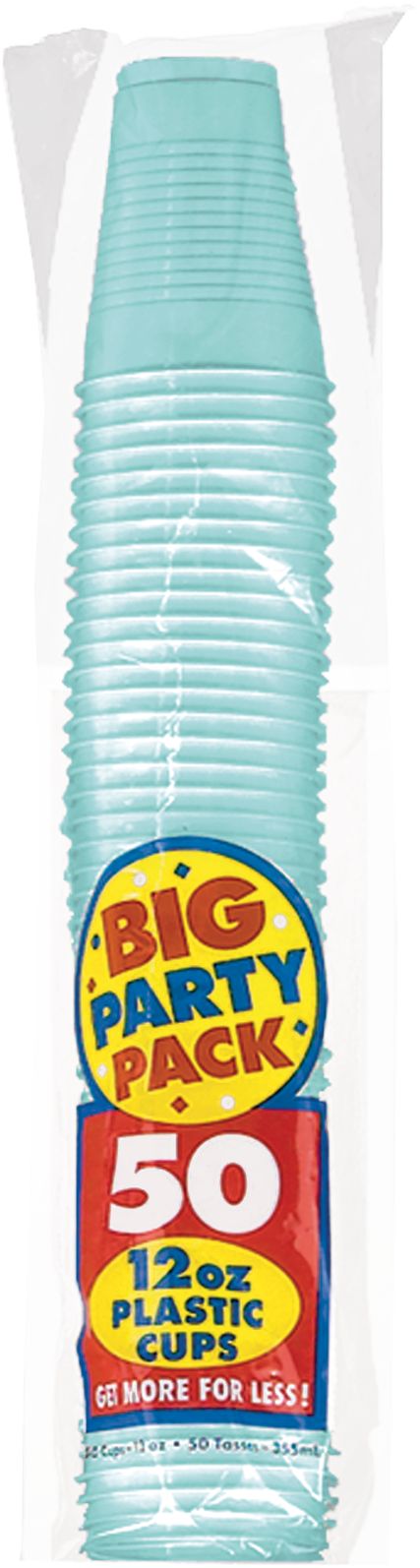 Robin Blue Plastic Cups, 12-ounce, 50-pack