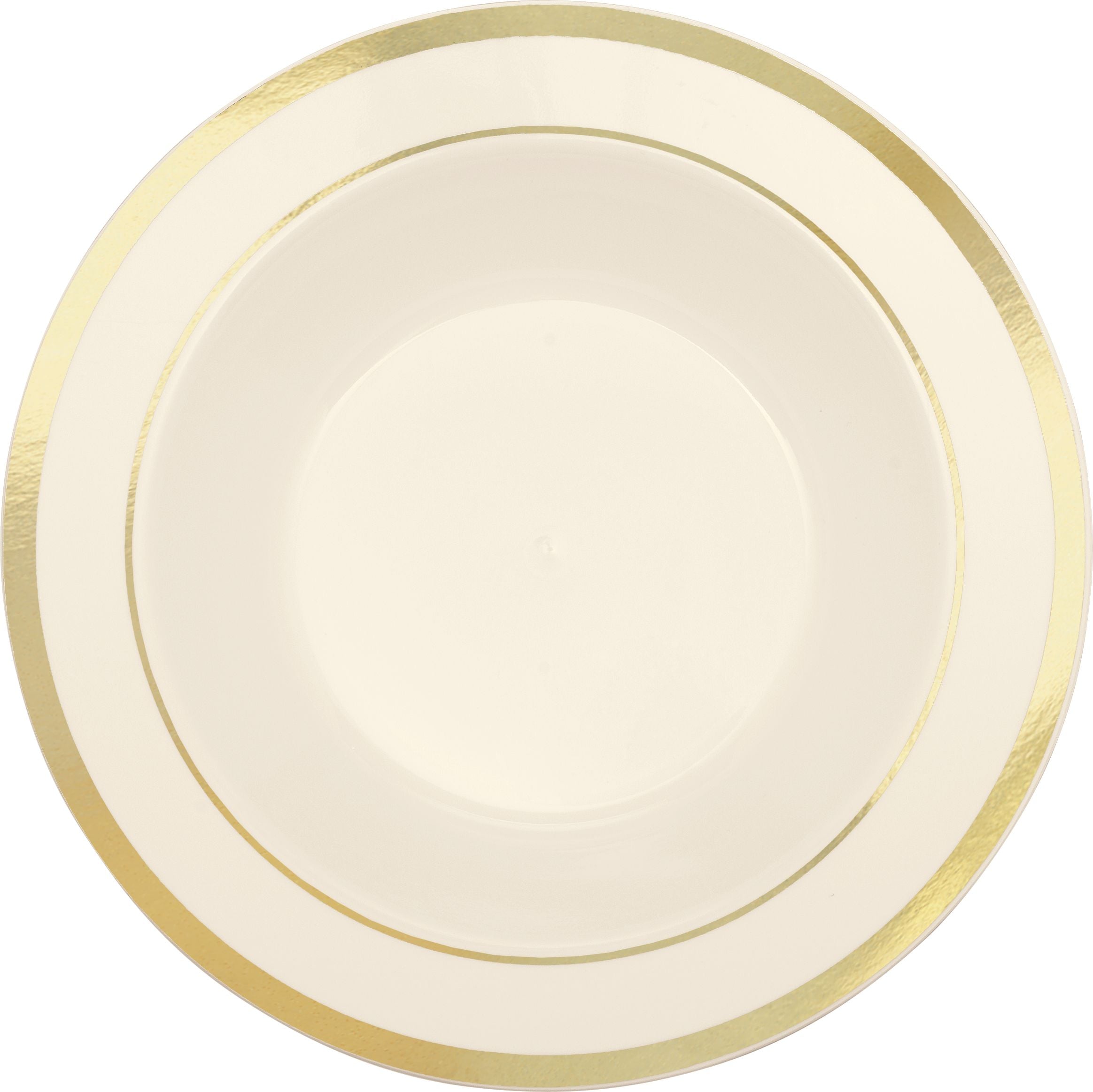 Elegant Gold Trim Plastic Bowls, 12oz, 10 Pack