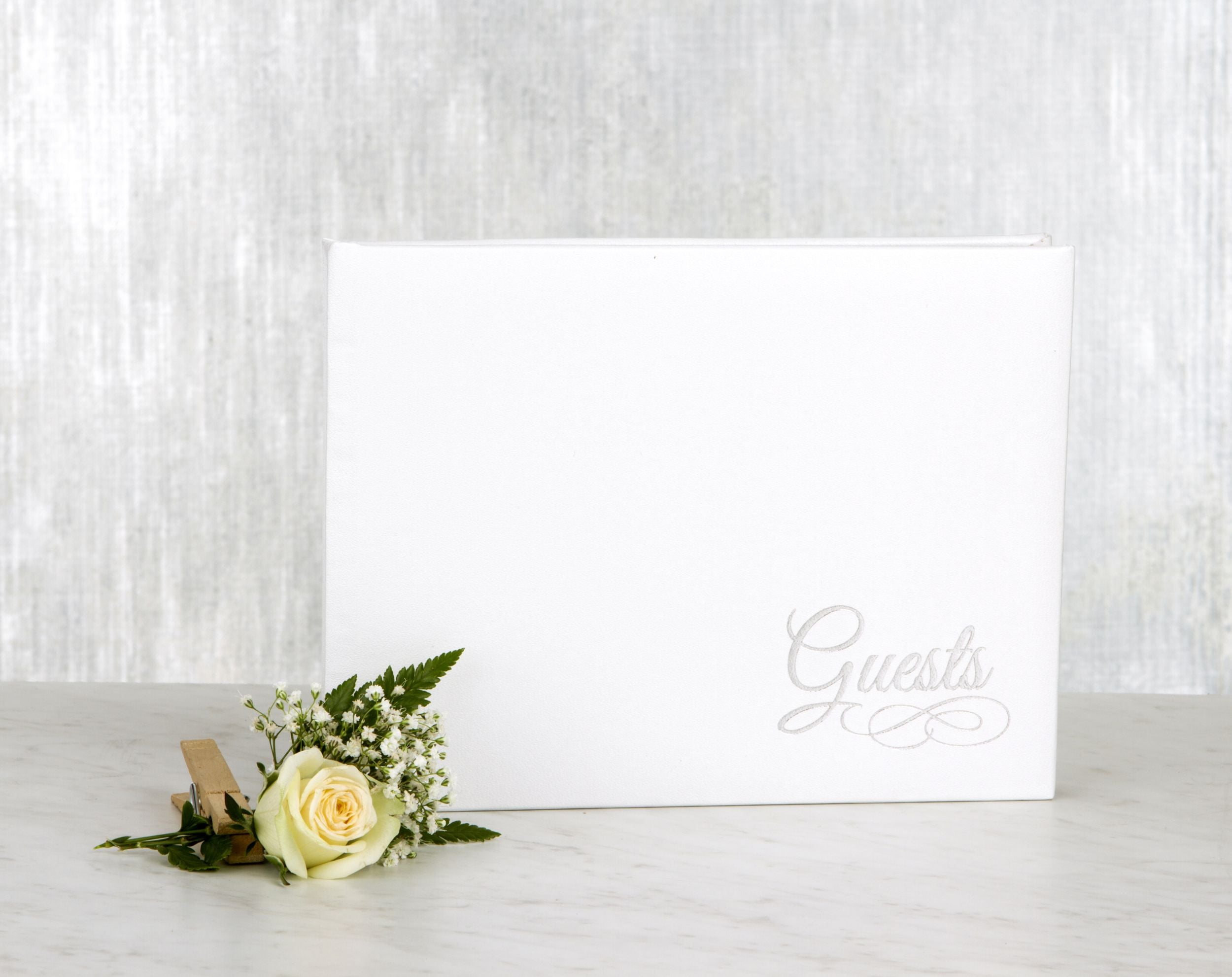 Guests Guest Book, White, 50 Sheets, for Wedding