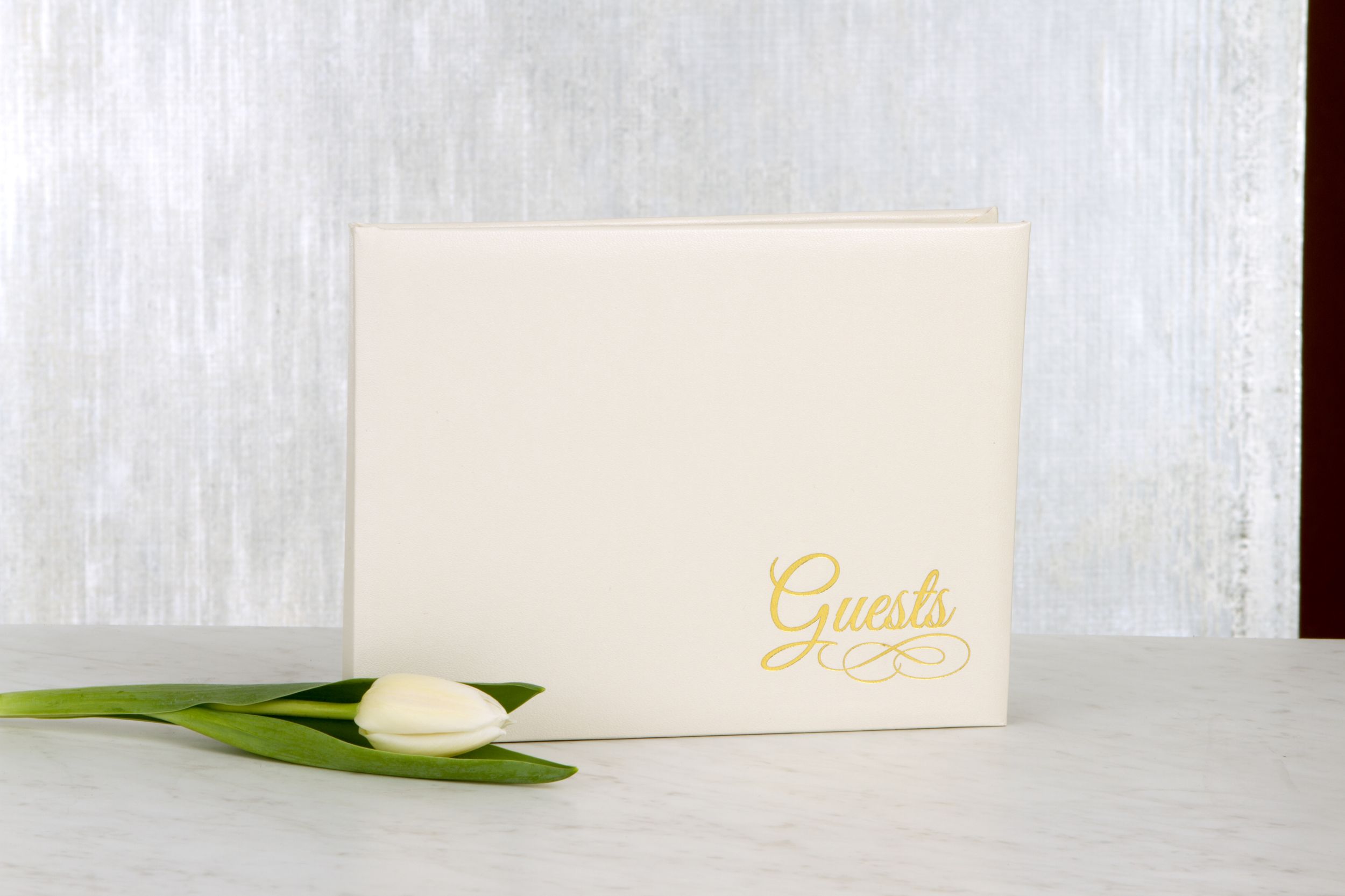 Guests Guest Book, Ivory, 50 Sheets, for Wedding