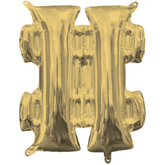 Gold Foil Balloon Letter "H"