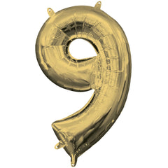 Gold Foil Number 9 Balloon