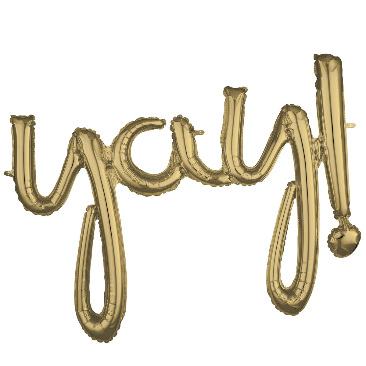 Gold Yay Script Foil Balloon