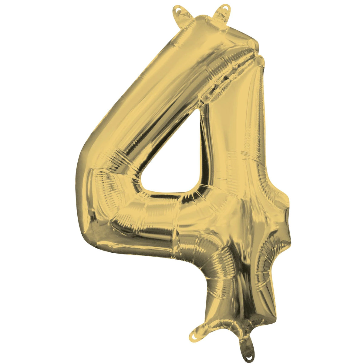 Gold Foil Number 4 Balloon, Metallic Decor