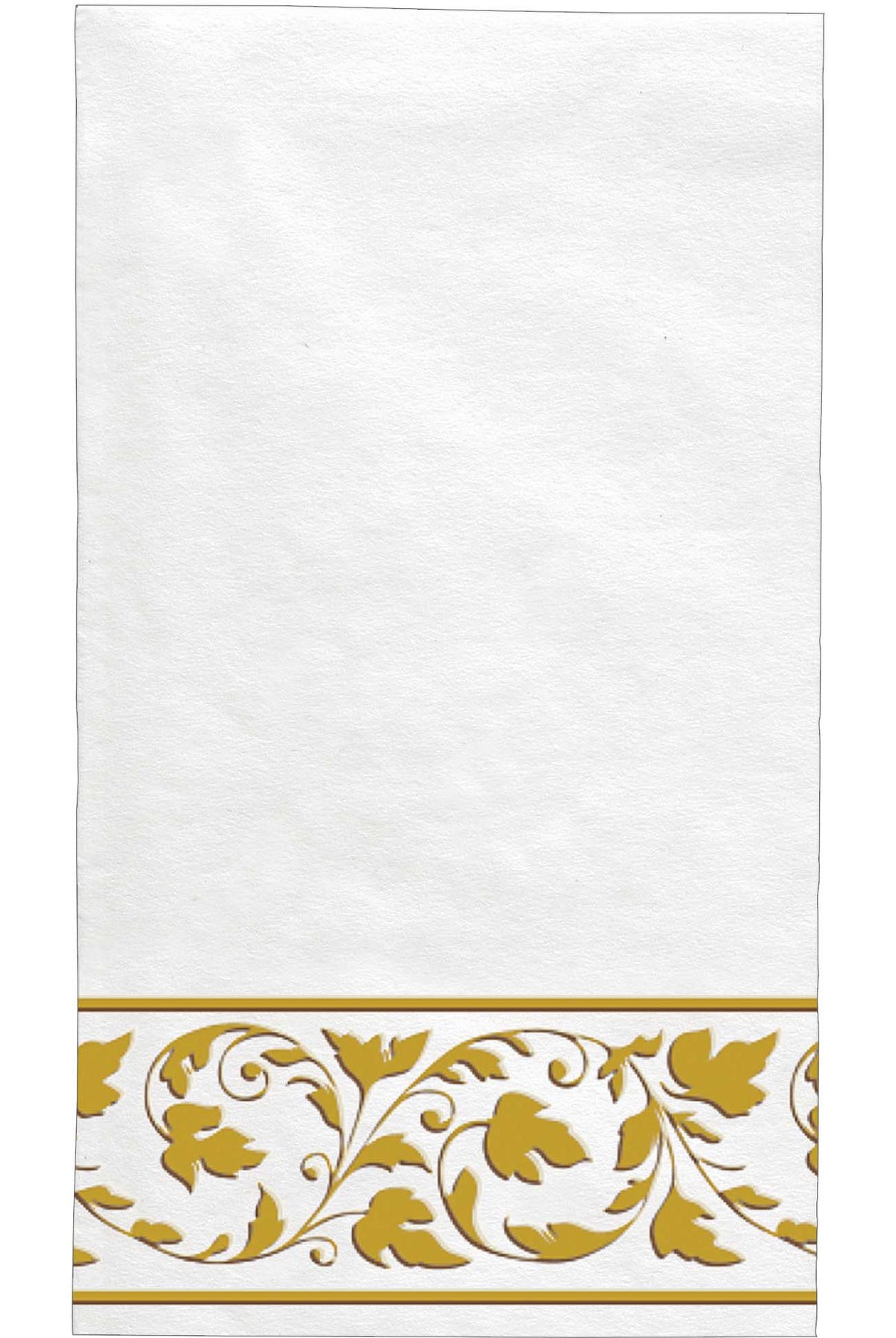 Scroll Design Paper Towels, White & Gold, 24-pk