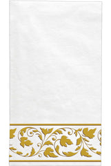 Scroll Design Paper Towels, White & Gold, 24-pk