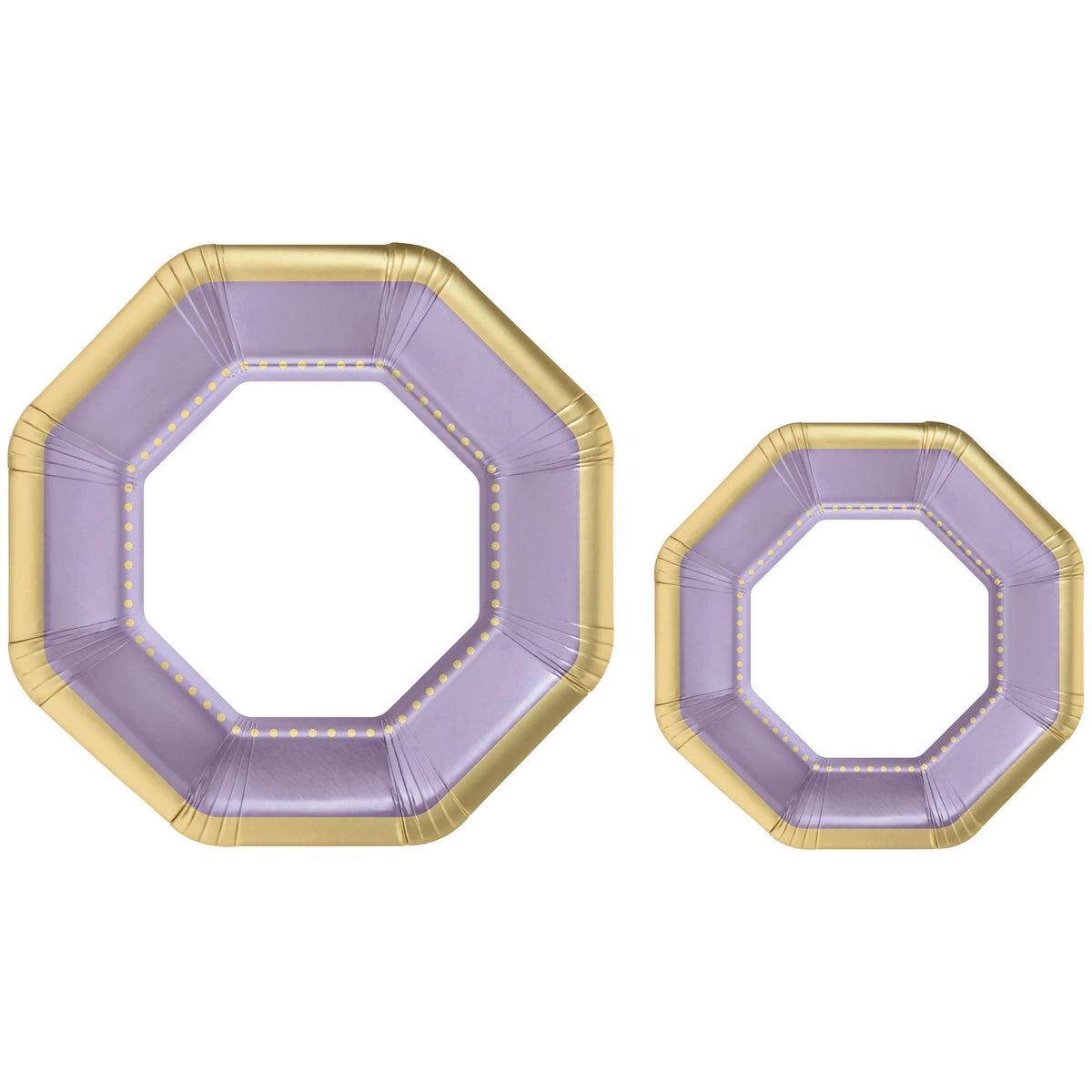 Lavender Premium Octagonal Paper Plates Multipack, 7.5-in & 10-in, 20-pcs