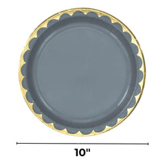 Elegant Silver 10-inch Paper Dinner Plates, 8-pk