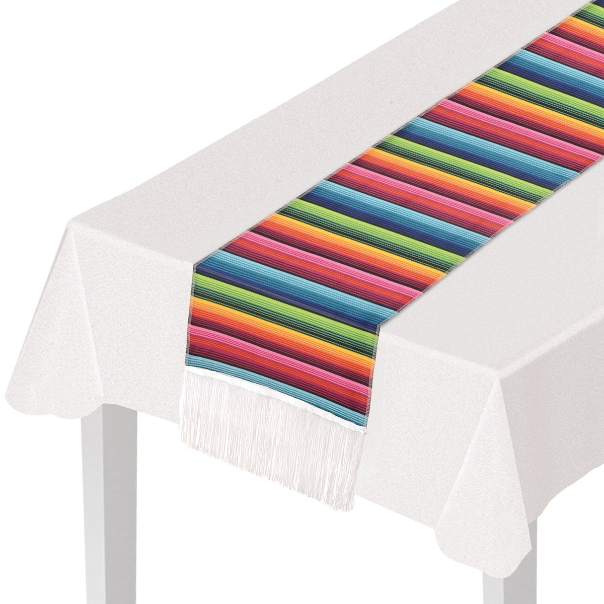 Fiesta Fabric Reusable Table Runner, Multi-Colored, 13x72-inch