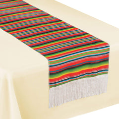 Fiesta Fabric Reusable Table Runner, Multi-Colored, 13x72-inch