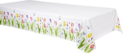 Rectangle Table Cover, White/Pink/Purple, 52x90-inch